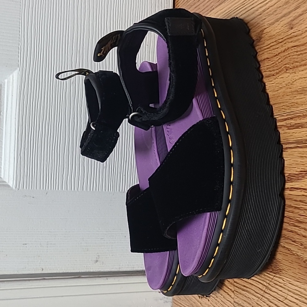 RARE Dr Martens X-Girl Velvet Platform Strap Sandals